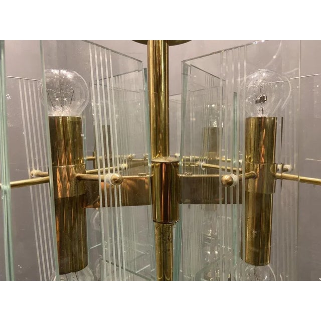 Mid-Century Architectural Chandelier by Sciolari For Sale - Image 9 of 13