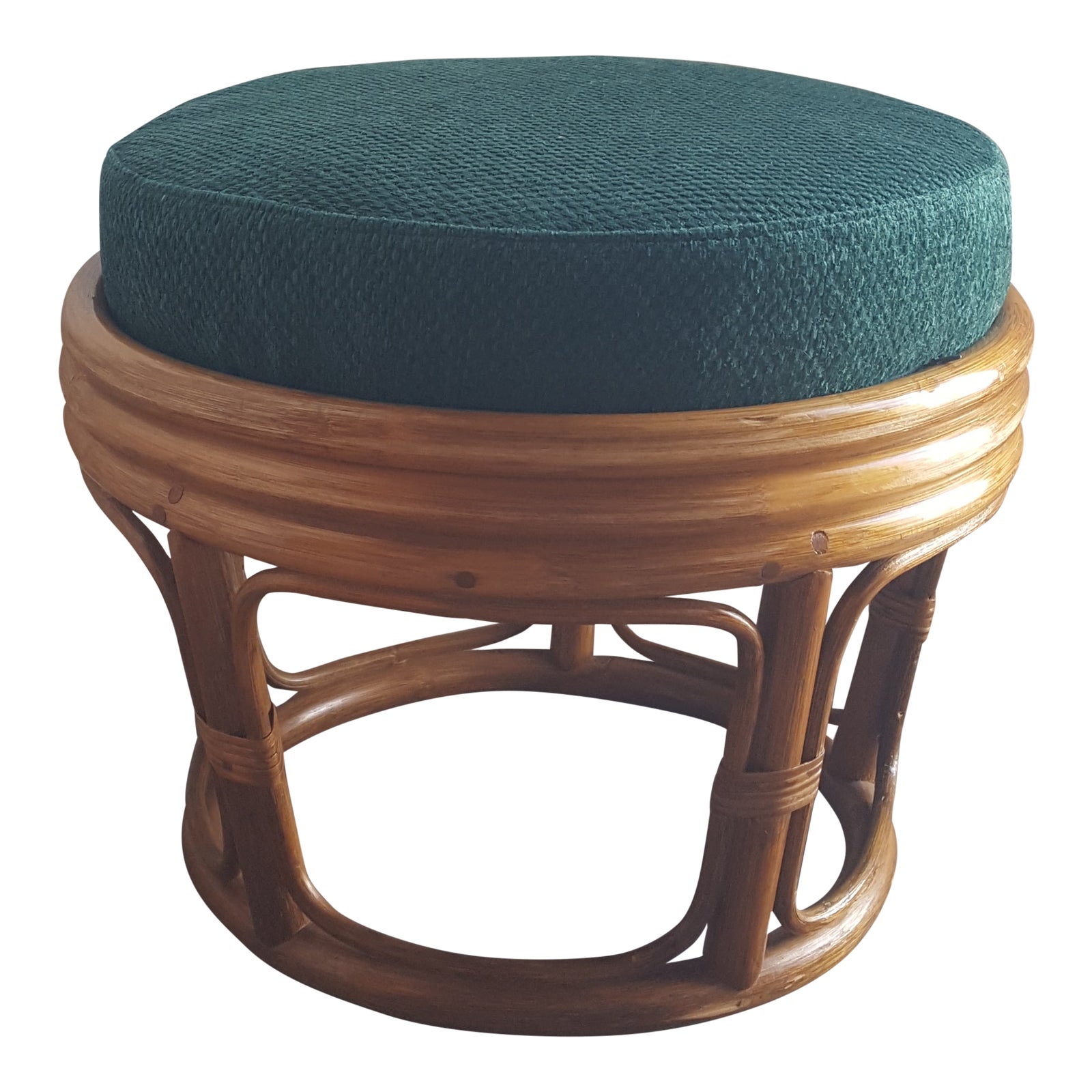 Vintage Bentwood Rattan Ottoman Chairish