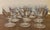 Steuben Crystal Wine Glasses or Water Goblets Circa 1930's Frederick Carder Design - Set of 9 For Sale - Image 9 of 12