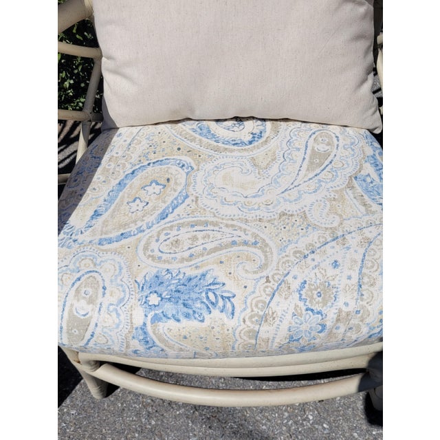 1970s Pair of Attributed Ficks Reed Rattan Wingback Chairs For Sale - Image 11 of 12