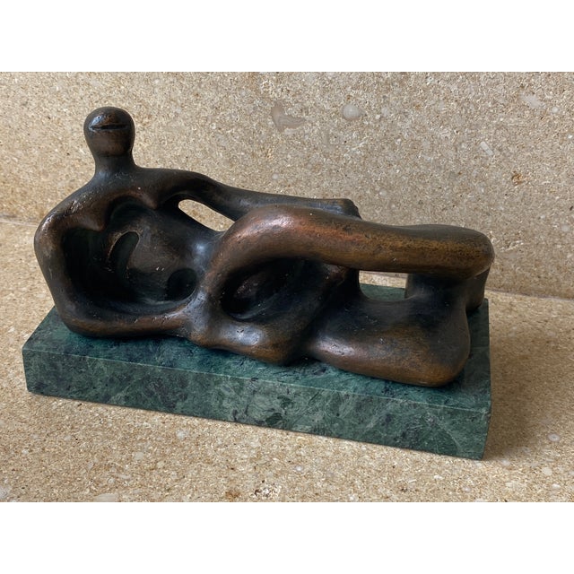 Ceramic Henry Moore. Reclining Figure, Sculpture For Sale - Image 7 of 7
