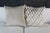 Minimalist Modern Nabu Sofa in Sand Fabric With Geometric Accent Pillows Couch For Sale - Image 6 of 15