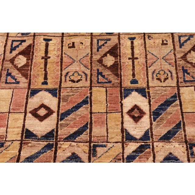 Textile Shabby Chic Gabbeh Brown/Beige Wool Rug - 6'0'' X 8'8'' For Sale - Image 7 of 10