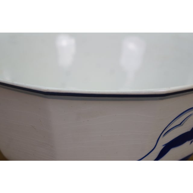 Mid 20th Century Limoges France Orchies Moulin Des Loups & Hamage Chamois Antelope Bowl 10" For Sale - Image 13 of 15