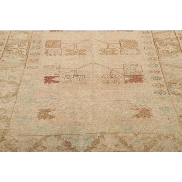 Late 20th Century Vintage Turkish Oushak Rug- 03'08 X 09'09 For Sale - Image 4 of 8