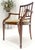 Very Fine Carved Mahogany Open Arm Faux Bamboo Arrows Back Armchair MINT For Sale - Image 9 of 11