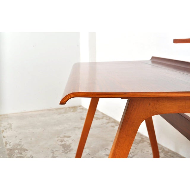 Vintage Teak Bent Desk, 1980s For Sale - Image 6 of 16