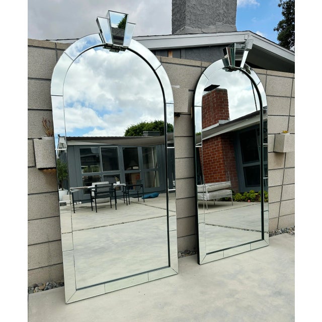 Original 1980s Karl Springer Monumental Mirrors Pair a-List For Sale In Los Angeles - Image 6 of 9