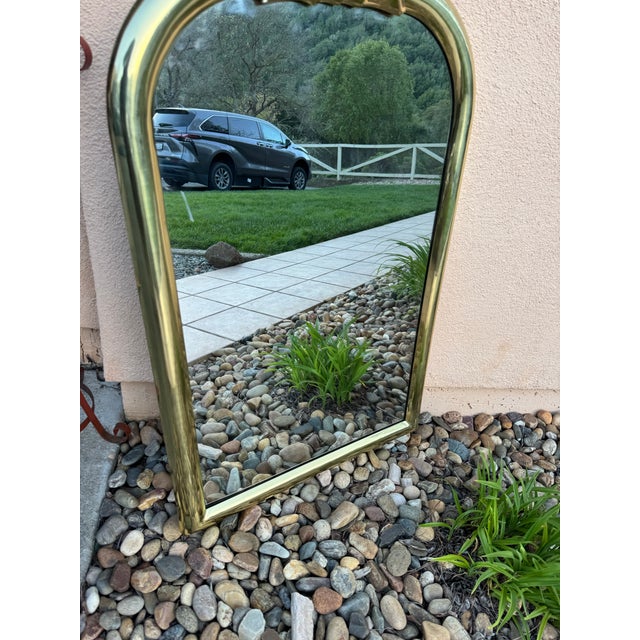 Vintage, Louis Philippe Style Solid Brass Wall Mirror, 19870-1908s (Heavy) For Sale - Image 12 of 12