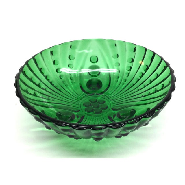 Lovely bright green bowl from the 60’s. In perfect condition and ready to use for soap, trinkets, candy, or nuts. Stand...