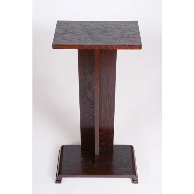 Art Deco Oak Pedestal, 1930s For Sale - Image 6 of 9