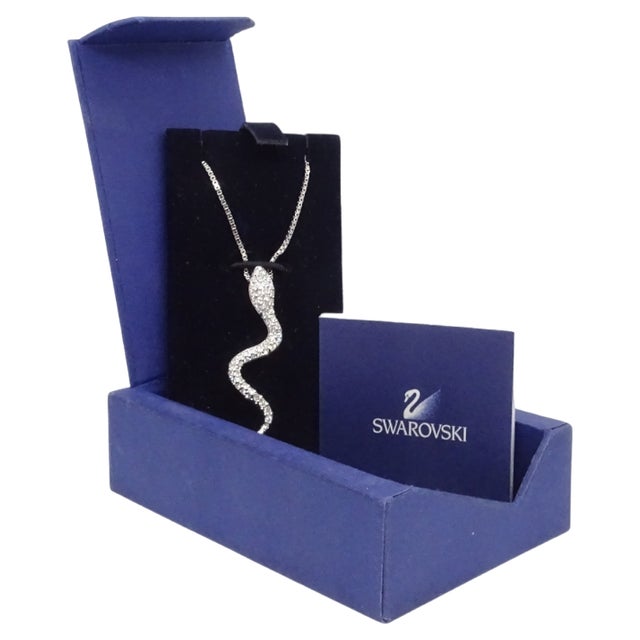 Snake Pendant Necklace from Swarovski, Austria, 2000s For Sale