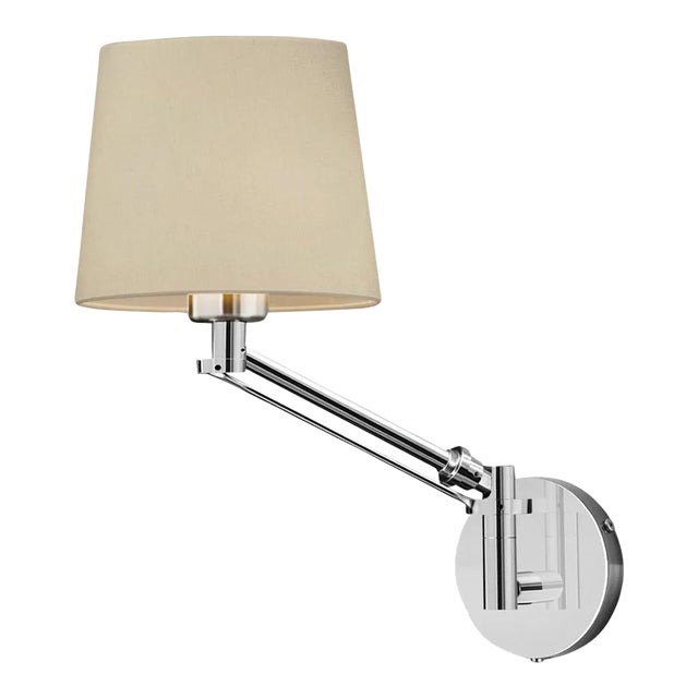 Chrome Wall Light With Shade For Sale