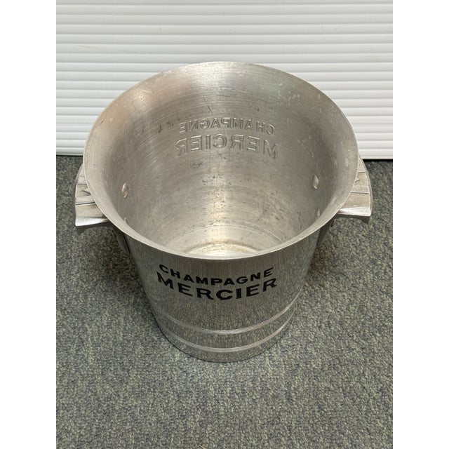 Vintage French Champagne Mercier Metal Ice Bucket For Sale - Image 9 of 12