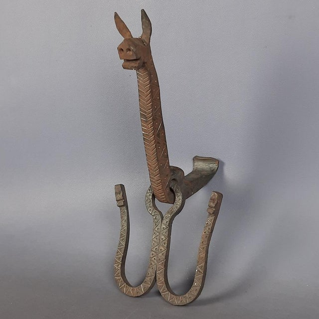 Wrought Iron Horse Hook Medieval Griffin Siena Sculpture by Simon Saronni For Sale - Image 16 of 16