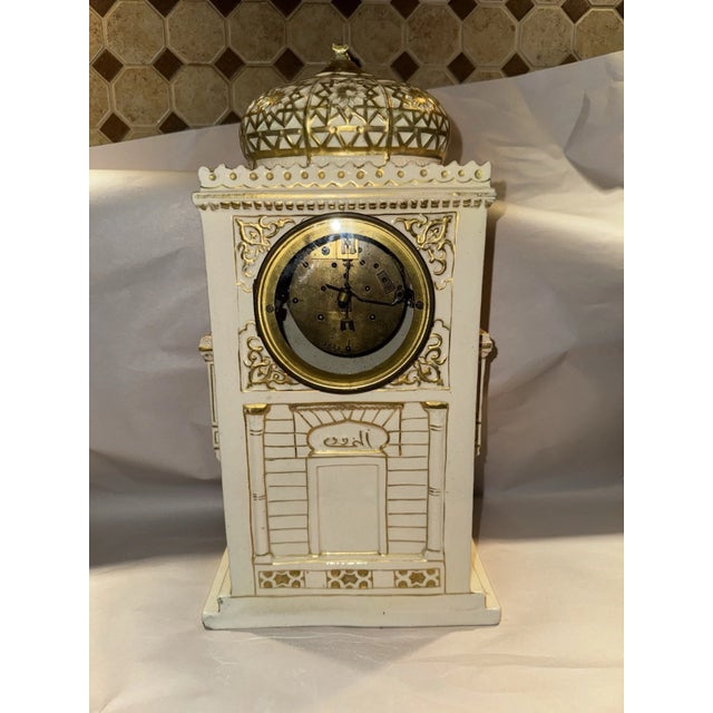 19th Century French Orientalist Porcelain Clock For Sale - Image 11 of 11