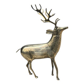 Vintage Brass Deer Figurine For Sale