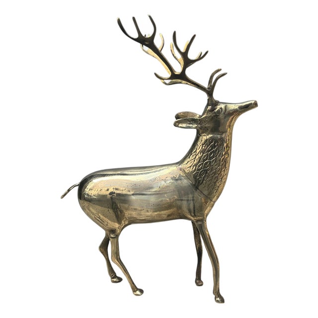 Vintage Brass Deer Figurine For Sale