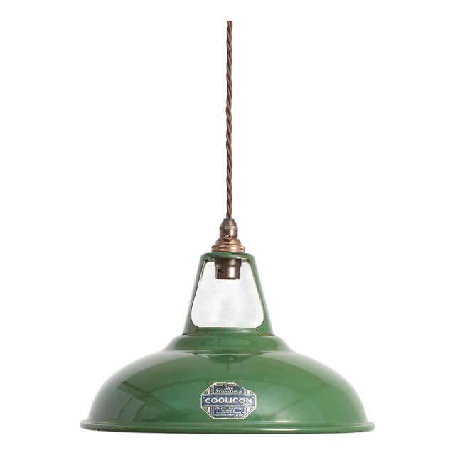 Vintage Green Coolicon Light, 1940s For Sale