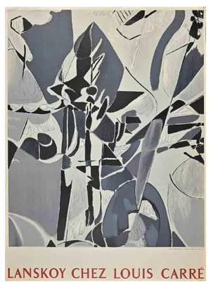André Lanskoy, Vintage Poster for Galerie Louis Carré, Lithograph and Offset, 1957