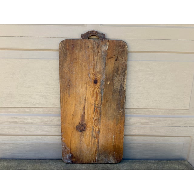 Late 19th Century French Primitive Wooden Bread Board With Original Patina For Sale - Image 9 of 10