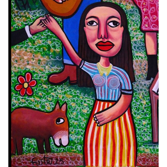 Original oil painting from a private collection in Mexico.: Painting is stretched and ready to hang, but not framed. It...