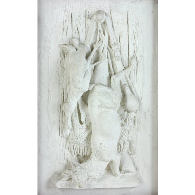 Framed Plaster Reliefs of German Hunting Prey - Set of 3 For Sale - Image 14 of 18