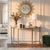 Versatile and sleek, this eye-catching console table gracefully greets guests when you sit it on the wall across near...
