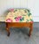 Traditional 1940s Yellow Floral Hinge-Top Storage Footstool / Ottoman For Sale - Image 3 of 6