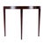 Spritely Home Accent Furniture Ingrid 36 in. W Demilune Wood Traditional Console Table, Traditional Burl For Sale - Image 4 of 8