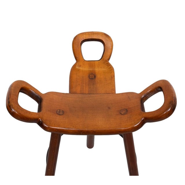 Brown Marbella Bar Stools by Sergio Rodrigues for Confonorm, Spain, 1970s, Set of 4 For Sale - Image 8 of 12