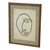 Abstract 1970s Framed Modernist Abstract Line Drawing Face Portrait With Linen Mat For Sale - Image 3 of 10