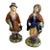 Antique Continental Majolica Figural Match Holders Pair 8 Inch Strikers Vases For Sale