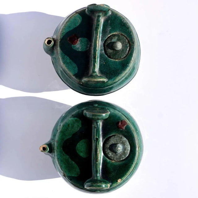 Green Glazed Shiwan Qing Dynasty Pottery Teapots- a Pair For Sale In Dallas - Image 6 of 9