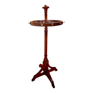 Antique Mahogany Revolving Carousel Coat Rack For Sale