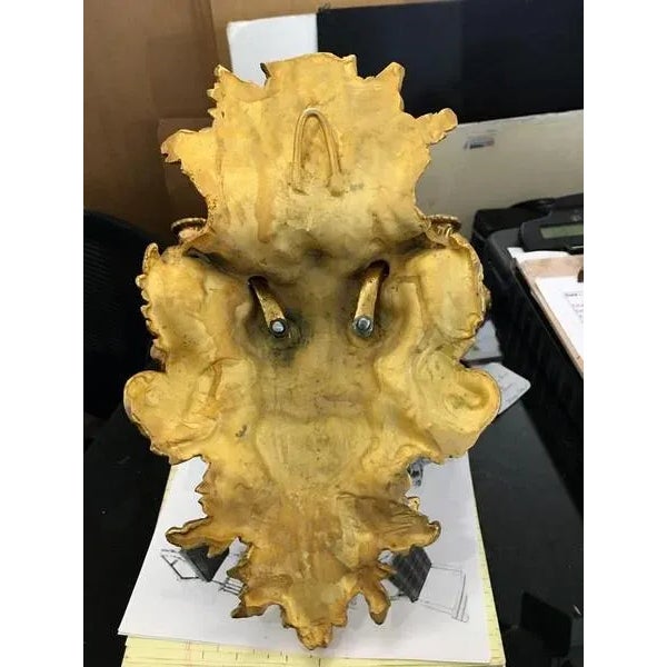 Bronze 1990s Vintaged Finish European Gold Candle Sconces - a Pair For Sale - Image 8 of 9