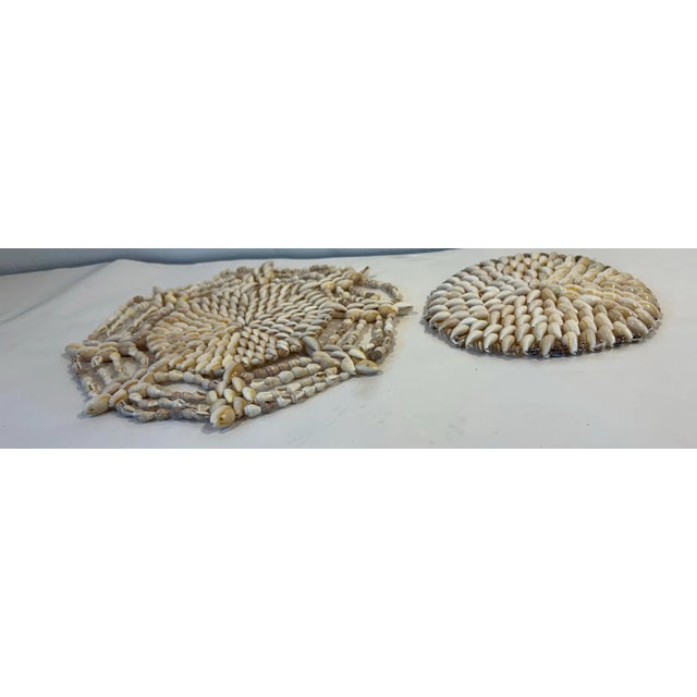Mid-Century Modern Vintage Shell Trivets - Set of 2 For Sale - Image 3 of 8