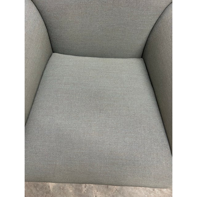 Mid-Century Modern Vintage Upholstered Swivel Chair by Interior Craft For Sale - Image 3 of 9