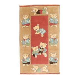 Vintage Turkish Teddy Bear Rug For Sale