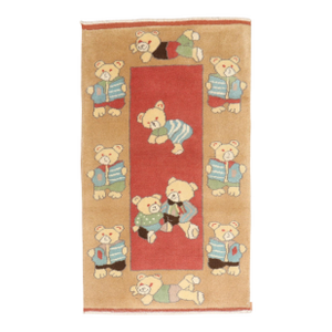 Vintage Turkish Teddy Bear Rug