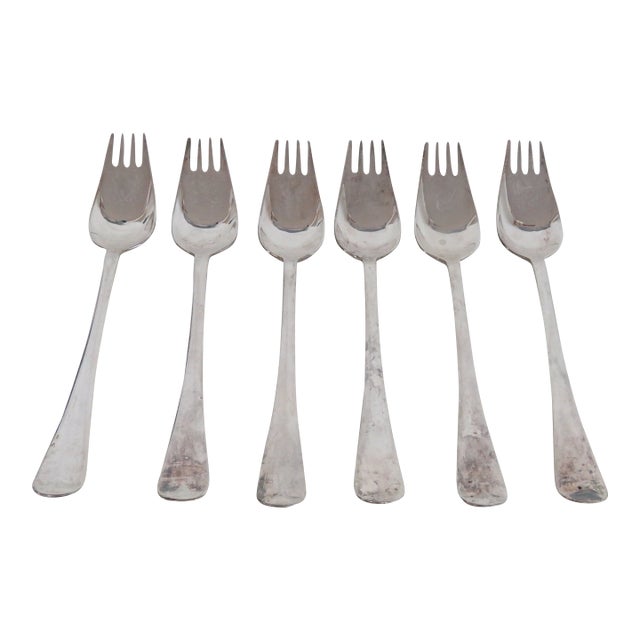 Epns Sheffield England El Silver Plated Party Sporks With Serrated Edge 5005b For Sale
