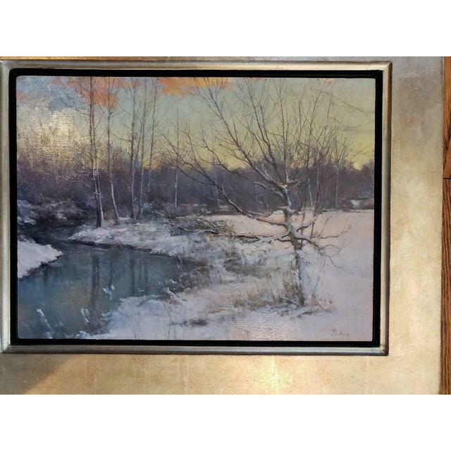 Peter Poskas (B 1939) Original Oil "River Bend, Johnson's Farm" For Sale - Image 4 of 10