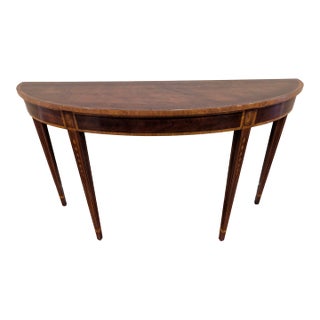 Henkel-Harris Federal Inlaid Mahogany Console Table For Sale