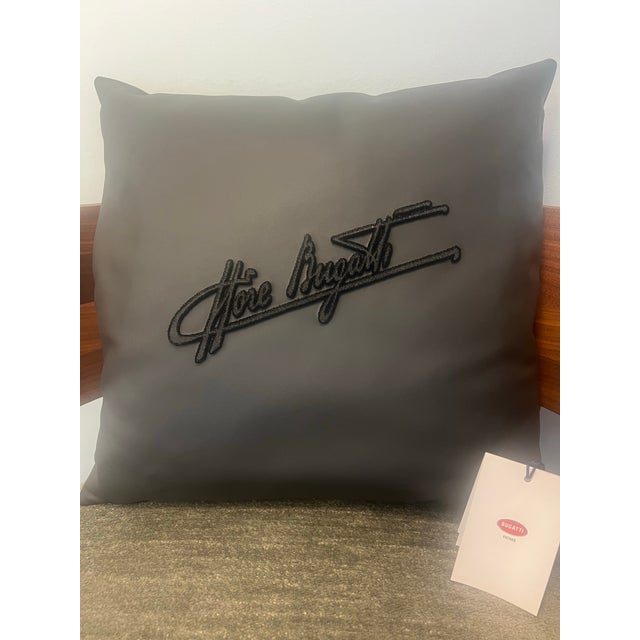 Authentic Bugatti Home Ettore Bugatti Made in Italy - Luxury Collection Marine Leather Cushion 50x50 Luxury Living Group...