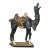 Vintage Large Chinoiserie Tang-Style Terracotta Camel on Wood Stand 26.5" H For Sale