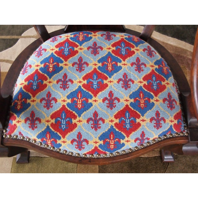 Early 1900s Antique Mueller & Slack Co Empire Neoclassical Regency Style Armchair For Sale In Philadelphia - Image 6 of 13