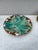 19th Century English Majolica Leaves and White Flowers Plate.