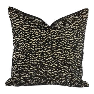 Manuel Canovas Cowtan and Tout Zebris Black and Cream Velvet Pillow Cover - 20" X 20" For Sale