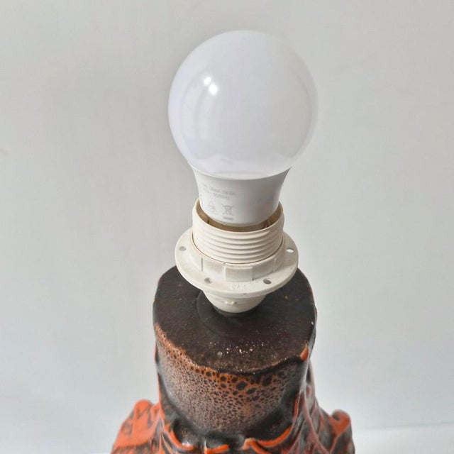 Vintage Ceramic Lamp with Double Ignition, West Germany, 1970 For Sale - Image 6 of 17