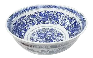 Asian Blue & White Porcelain Bowl